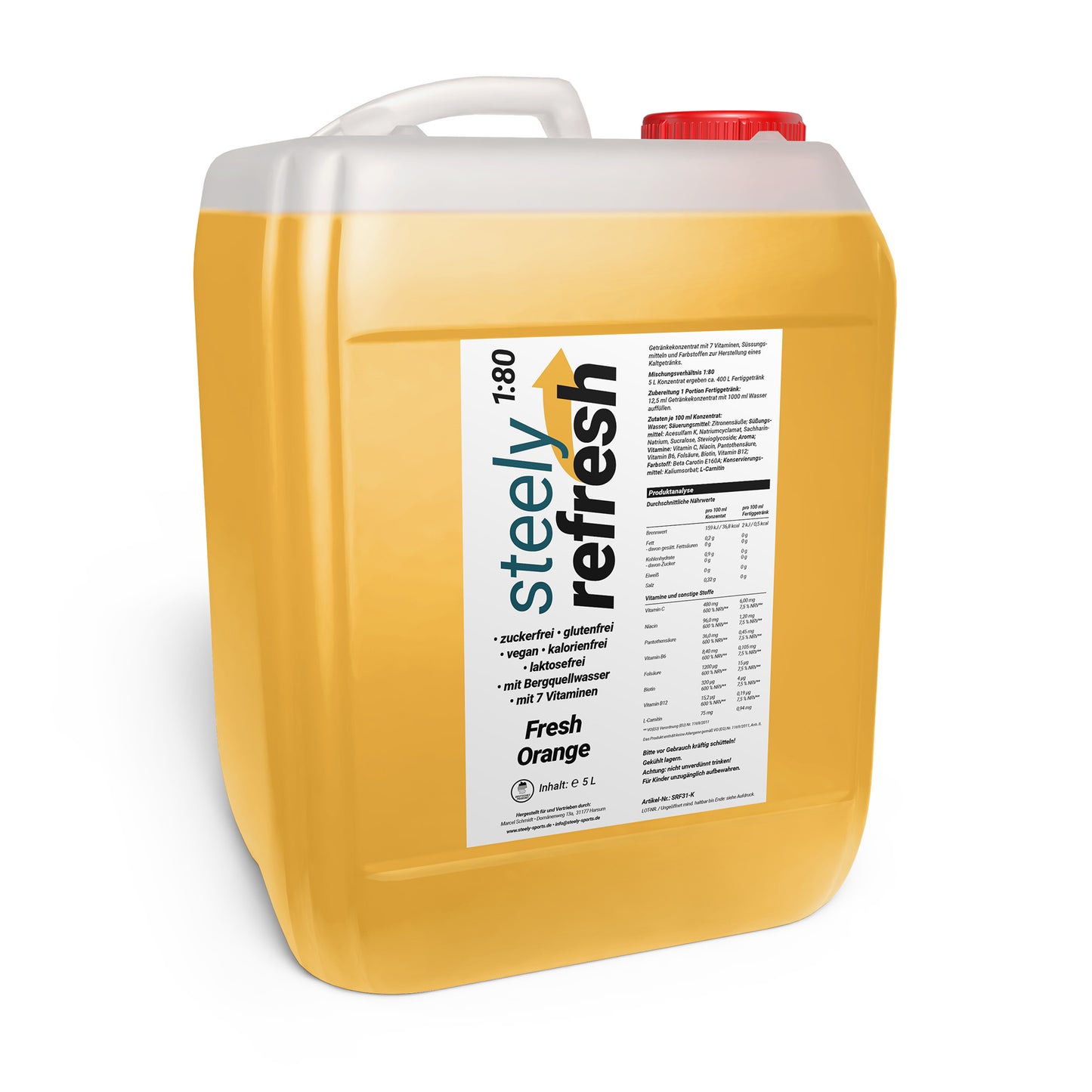 SteelyRefresh 5 Liter Kan. - Fresh-Orange