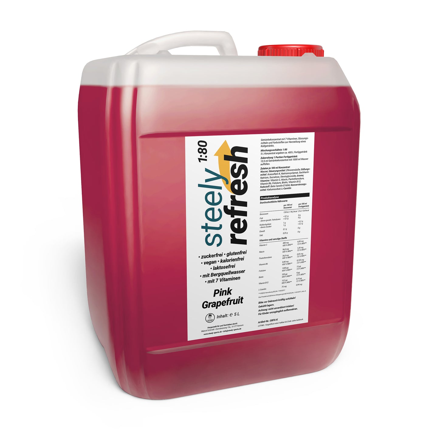 SteelyRefresh 5 Liter Kan. - Pink Grapefruit